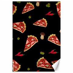 Pizza Slice Patter Canvas 12  X 18   by Valentinaart