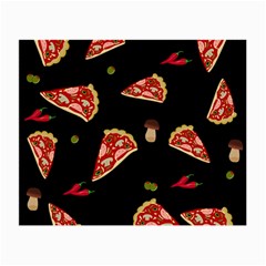 Pizza Slice Patter Small Glasses Cloth (2-side) by Valentinaart