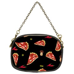 Pizza Slice Patter Chain Purses (two Sides)  by Valentinaart