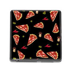 Pizza Slice Patter Memory Card Reader (square) by Valentinaart