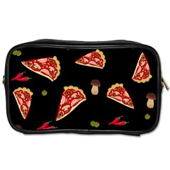 Pizza Slice Patter Toiletries Bags by Valentinaart