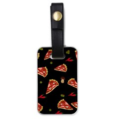 Pizza Slice Patter Luggage Tags (one Side)  by Valentinaart