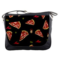 Pizza Slice Patter Messenger Bags by Valentinaart