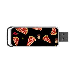 Pizza Slice Patter Portable Usb Flash (one Side) by Valentinaart