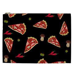 Pizza Slice Patter Cosmetic Bag (xxl)  by Valentinaart