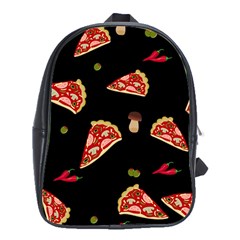 Pizza Slice Patter School Bags (xl)  by Valentinaart