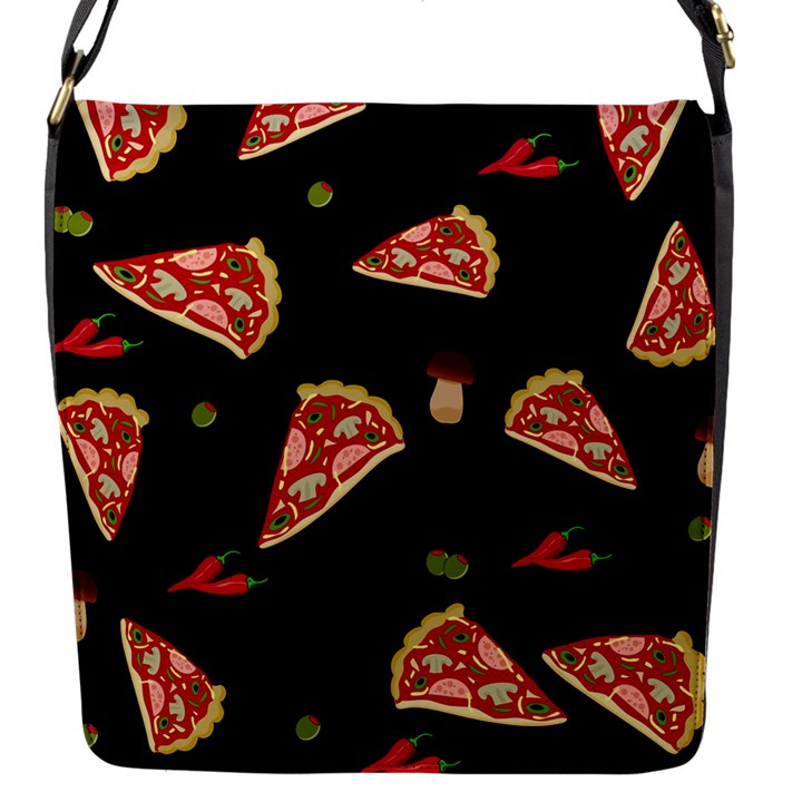 Pizza slice patter Flap Messenger Bag (S)