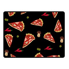 Pizza Slice Patter Double Sided Fleece Blanket (small)  by Valentinaart