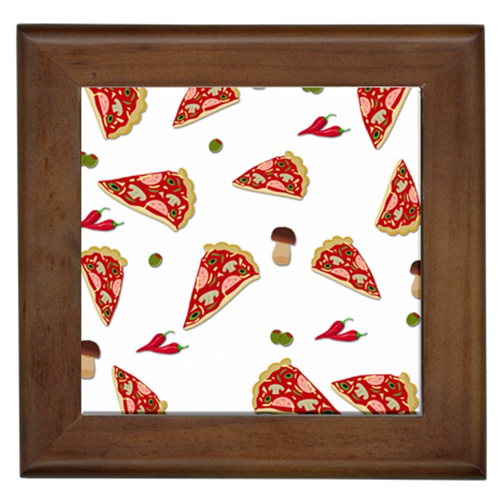 Pizza pattern Framed Tiles