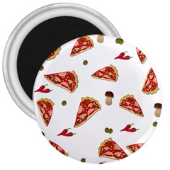 Pizza Pattern 3  Magnets by Valentinaart