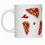 Pizza pattern White Mugs Left