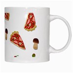 Pizza pattern White Mugs Right