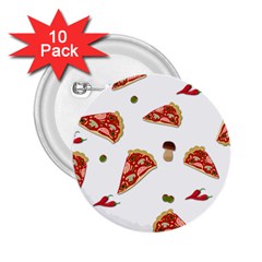 Pizza Pattern 2 25  Buttons (10 Pack)  by Valentinaart