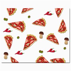 Pizza Pattern Mini Button Earrings by Valentinaart