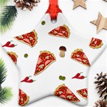 Pizza pattern Star Ornament (Two Sides) Front