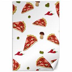 Pizza Pattern Canvas 24  X 36  by Valentinaart