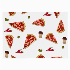 Pizza Pattern Large Glasses Cloth by Valentinaart