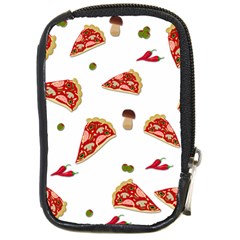 Pizza Pattern Compact Camera Cases by Valentinaart