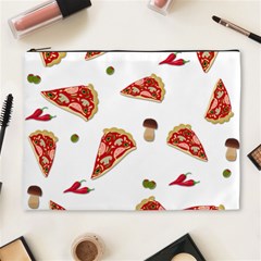 Pizza Pattern Cosmetic Bag (xl) by Valentinaart