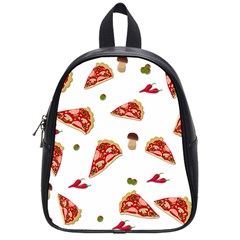 Pizza Pattern School Bags (small)  by Valentinaart