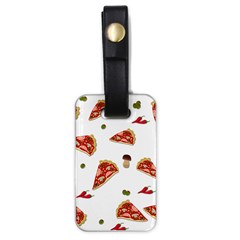 Pizza Pattern Luggage Tags (one Side)  by Valentinaart