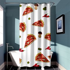 Pizza Pattern Shower Curtain 36  X 72  (stall)  by Valentinaart