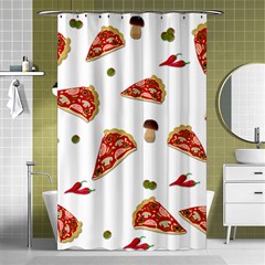 Pizza Pattern Shower Curtain 48  X 72  (small)  by Valentinaart