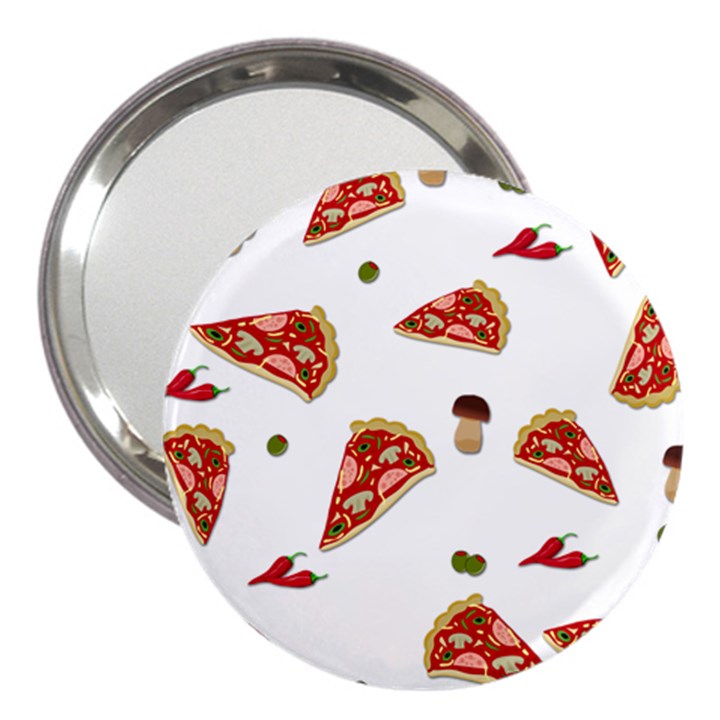 Pizza pattern 3  Handbag Mirrors