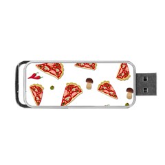 Pizza Pattern Portable Usb Flash (one Side) by Valentinaart