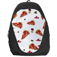 Pizza Pattern Backpack Bag by Valentinaart