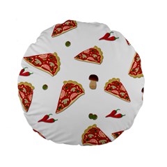 Pizza Pattern Standard 15  Premium Round Cushions by Valentinaart