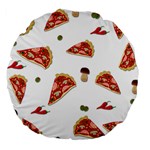 Pizza pattern Large 18  Premium Round Cushions Front