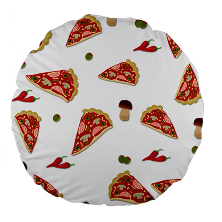 Pizza pattern Large 18  Premium Round Cushions