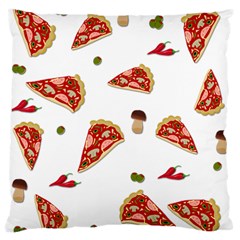 Pizza Pattern Standard Flano Cushion Case (one Side) by Valentinaart