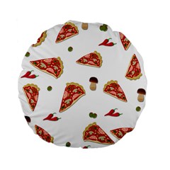 Pizza Pattern Standard 15  Premium Flano Round Cushions by Valentinaart