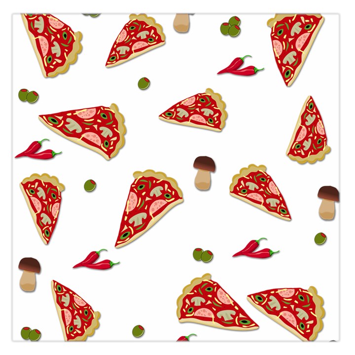 Pizza pattern Large Satin Scarf (Square)