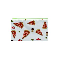 Pizza Pattern Cosmetic Bag (xs) by Valentinaart