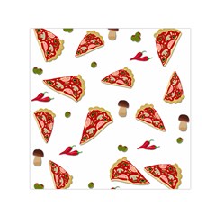 Pizza Pattern Small Satin Scarf (square) by Valentinaart