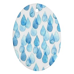 Rain Drops Ornament (oval) by Brittlevirginclothing