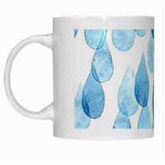 Rain Drops White Mugs by Brittlevirginclothing