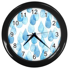 Rain Drops Wall Clocks (black) by Brittlevirginclothing