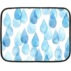 Rain Drops Double Sided Fleece Blanket (mini)  by Brittlevirginclothing