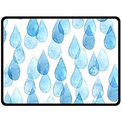 Rain Drops Fleece Blanket (large)  by Brittlevirginclothing