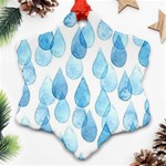 Rain drops Snowflake Ornament (Two Sides) Back