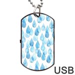 Rain drops Dog Tag USB Flash (Two Sides) Front