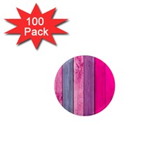 Pink Wood 1  Mini Magnets (100 Pack)  by Brittlevirginclothing