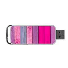 Pink Wood Portable Usb Flash (one Side) by Brittlevirginclothing