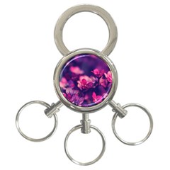 Blurry Flowers 3-ring Key Chains by Brittlevirginclothing