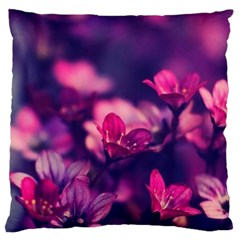 Blurry Flowers Large Cushion Case (two Sides) by Brittlevirginclothing