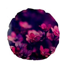 Blurry Flowers Standard 15  Premium Flano Round Cushions by Brittlevirginclothing